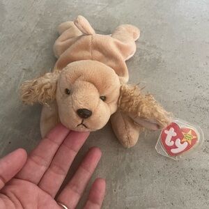 Vintage Ty Plush Spunky Puppy in Light Tan